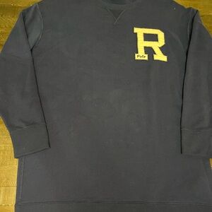 Polo by Ralph Lauren Black sweatshirt dress with Yellow R Patch